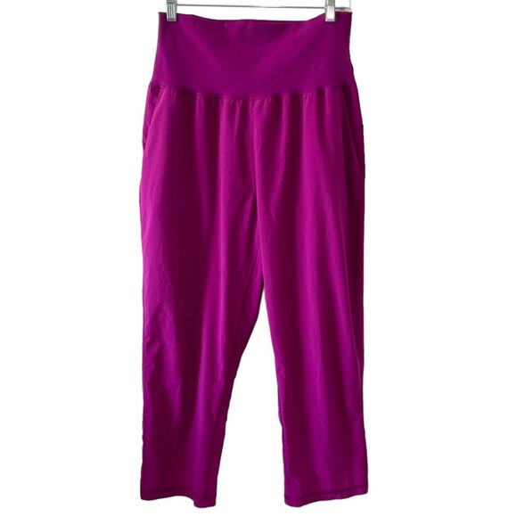 Lululemon Crop Pant Tranquil Regal Plum Tulip shape cuff size 10 inseam 22" - Picture 1 of 9